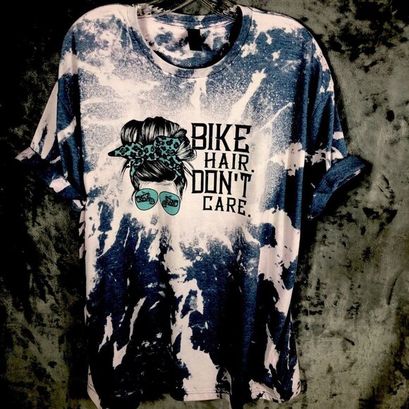 Simply Southern Tops - Women’s Biker Shirt Bike Hair Don’t Care Funny T Shirt Size Extra Large Tee